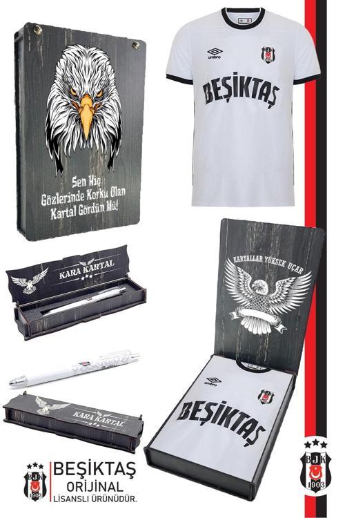 Orijinal Lisanslı Nostalji Beyaz Çocuk Forma + Uçlu Kalem Set Hediyelik Ahşap Kutu