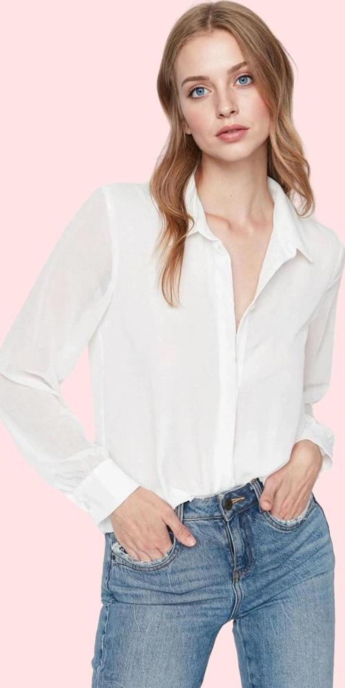 Kadın Şık Dokuma Gömlek Basic Siluet Nefes Alan Kumaş Günlük Ve İş Yaz Aylarının Vazgeçilmezi