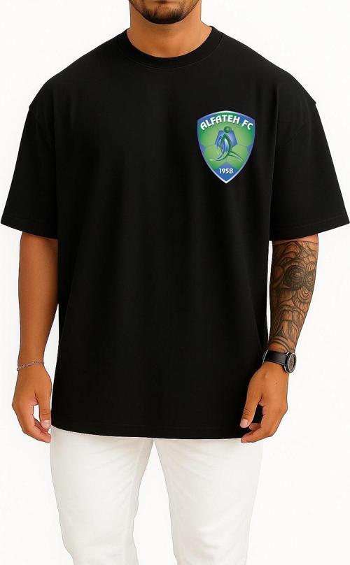 Oversize Al Fateh Saudi Cep Tasarımlı Unisex T-Shirt