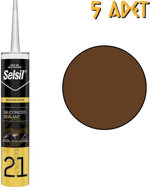 Silikonize Mastik KOYU MEŞE 500 gr. - 5 Adet