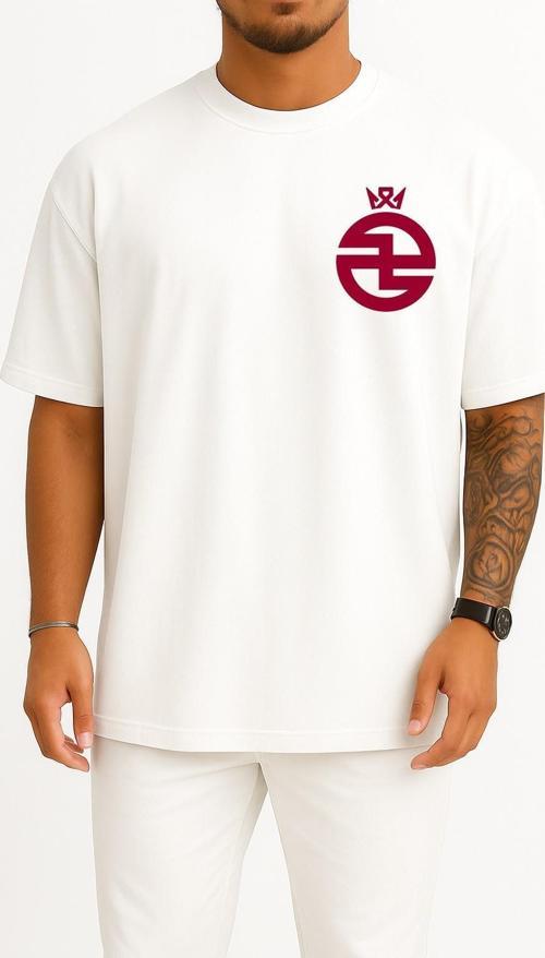 Oversize Al-Kholood Club Saudi Cep Tasarımlı Unisex T-Shirt
