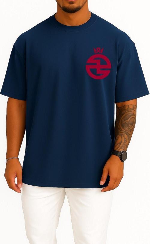 Oversize Al-Kholood Club Saudi Cep Tasarımlı Unisex T-Shirt