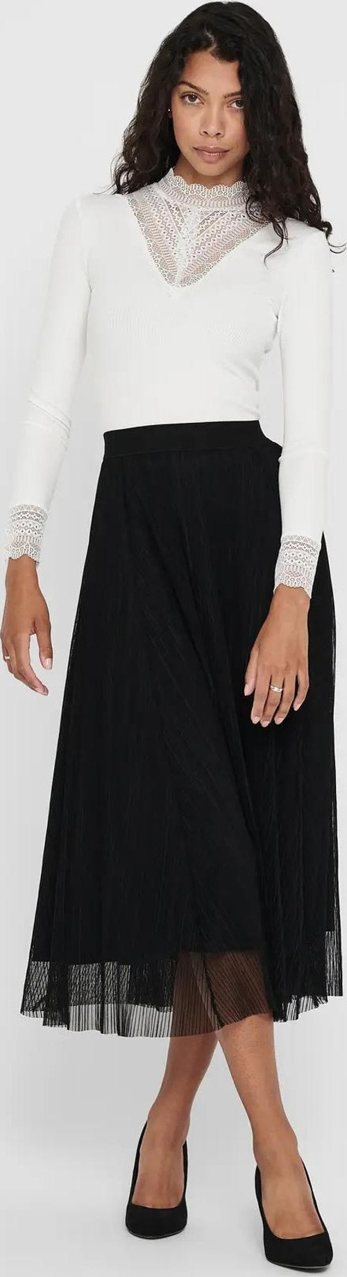 Kadın Onllavına Beli Lastikli Maxi Boy Etek 15214303 Siyah