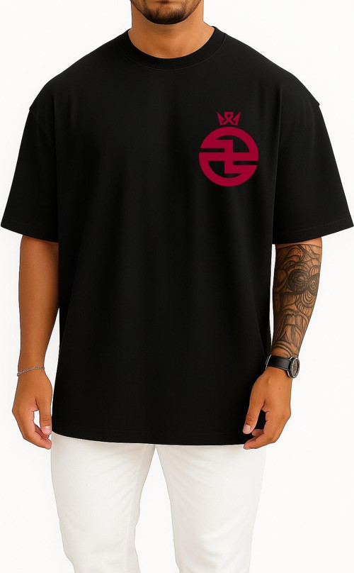 Oversize Al-Kholood Club Saudi Cep Tasarımlı Unisex T-Shirt