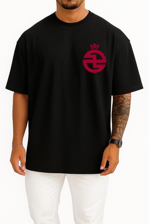 Oversize Al-Kholood Club Saudi Cep Tasarımlı Unisex T-Shirt