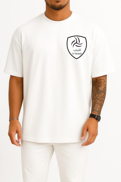 Oversize Al-Shabab Fc Saudi Arabia Cep Tasarımlı Unisex T-Shirt