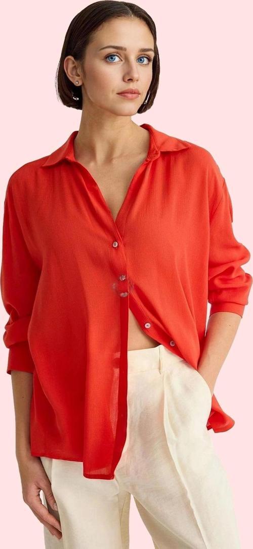 Kadın Basic Gömlek Viskoz Shally Dokuma Oversize Kalıp Günlük Stil Yaz Aylarının Vazgeçilmezi