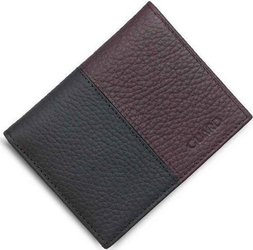 Mat Bordo/Siyah Hakiki Deri Erkek Cüzdan P1334