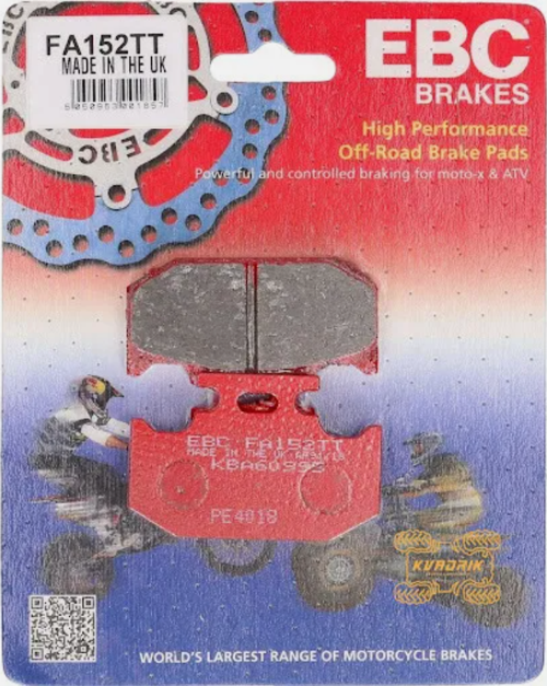 Fa152Tt 1989-1995 Suzuki RM 125 Uyumlu Arka Fren Balatası Karbon Balata