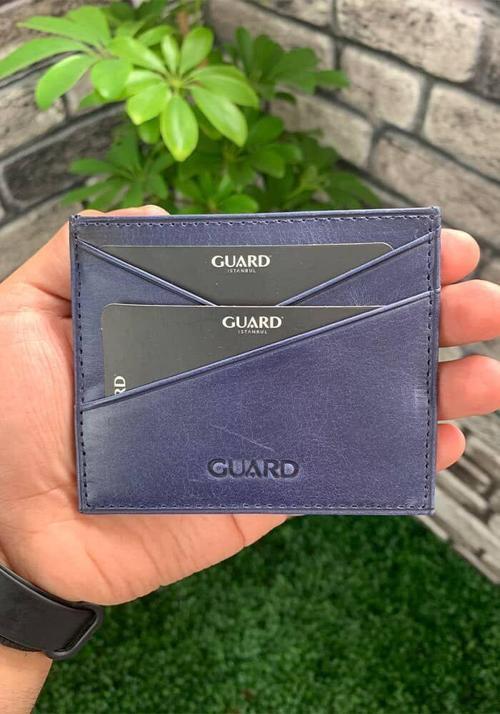 Antik Lacivert Hakiki Deri Kartlık P5202