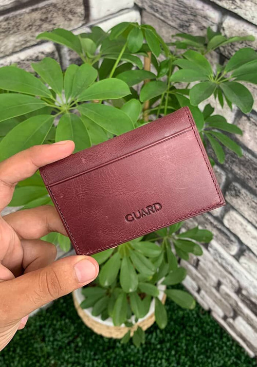 Antik Bordo Hakiki Deri Kartlık Erkek / Kadın P1169