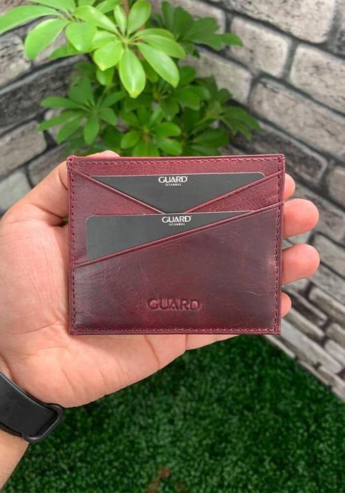 Antik Bordo Hakiki Deri Kartlık P5202