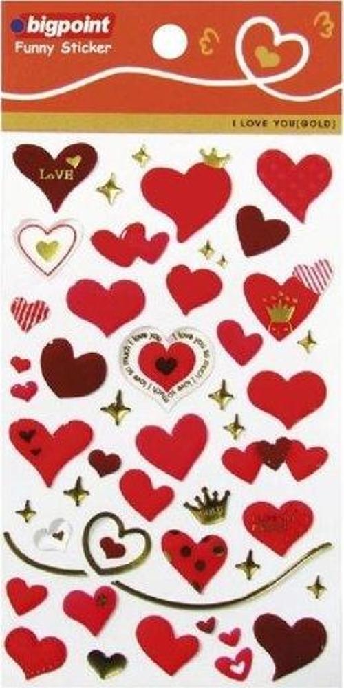 850 Sticker Kırmızı Kalpler