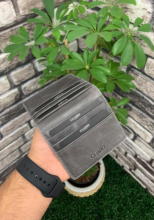 Antik Gri Patlı Tasarım Hakiki Deri Kartlık Erkek / Kadın P5239