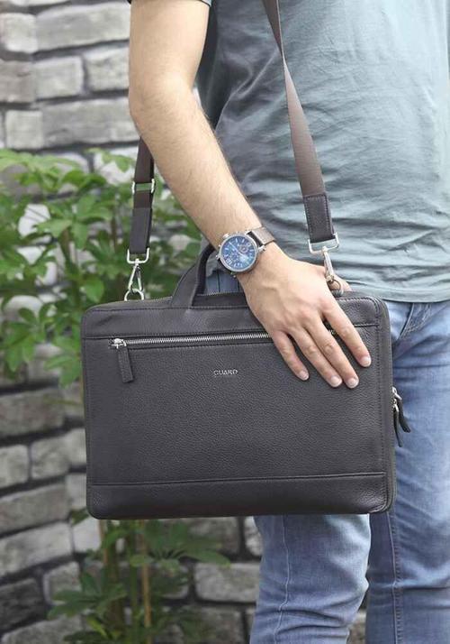 Kahverengi Hakiki Deri Özel Üretim Laptop ve Evrak Çantası