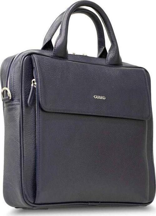 Lacivert Hakiki Deri 14 inç Laptop ve Evrak Çantası Erkek / Kadın P1707