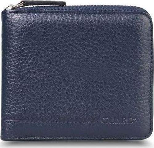Retro Fermuarlı Hakiki Deri Erkek Lacivert Cüzdan P859