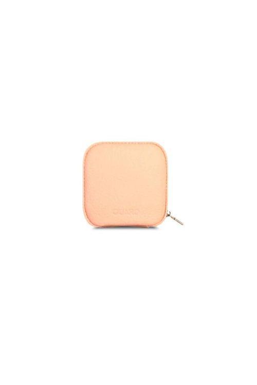 Airpods Kulaklık Kılıfı Pudra Fermuarlı Hakiki Deri Mini Aksesuar Çantası