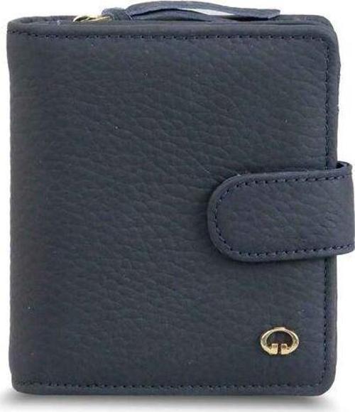 Lacivert Çok Bölmeli Şık Hakiki Deri Kadın Cüzdanı P2266