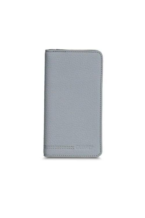 Telefon Girişli Gri Siyah Hakiki Deri Portföy Cüzdan Erkek / Kadın P1419