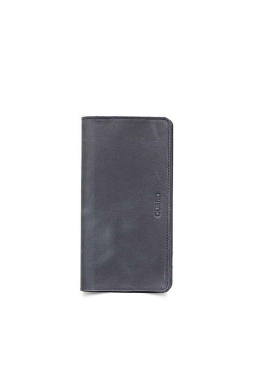 Antik Siyah Telefon Girişli Hakiki Deri Erkek/Kadın Portföy Cüzdan P3047