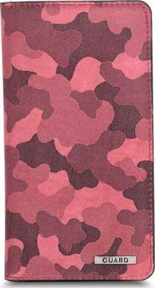 Plus Telefon Girişli Pembe Kamuflaj Hakiki Deri Unisex Cüzdan P1420