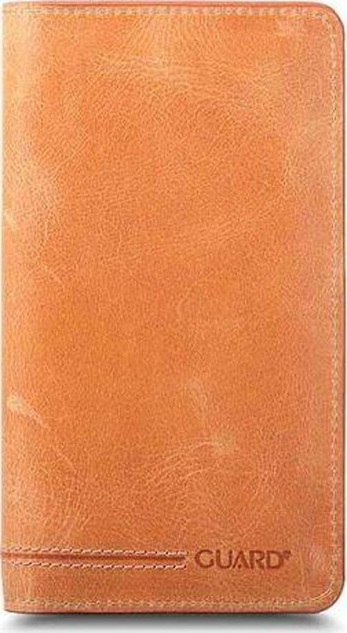 Plus Telefon Girişli Antik Sarı Hakiki Deri Unisex Cüzdan P1420