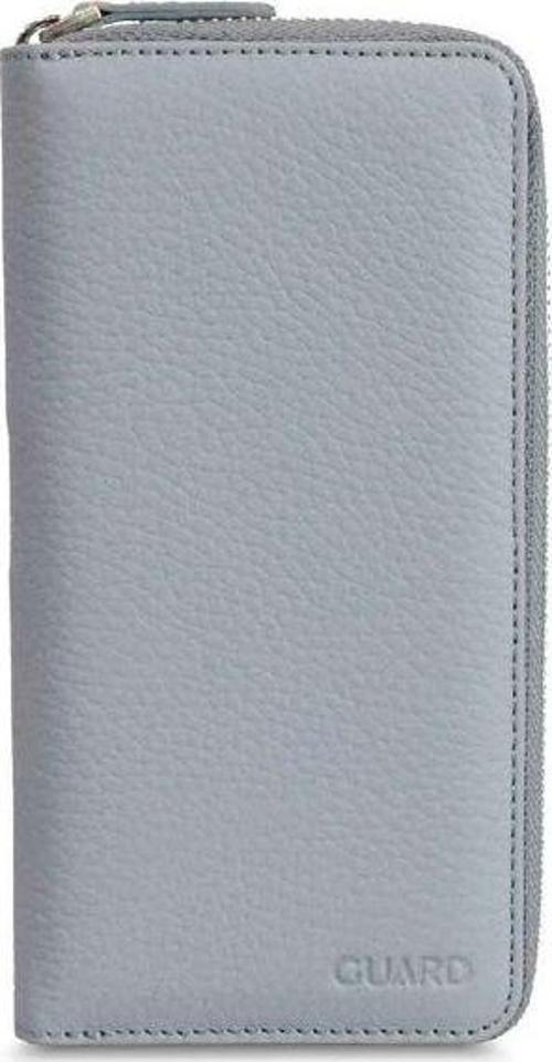 Gri Fermuarlı Portföy Hakiki Deri Cüzdan P3016