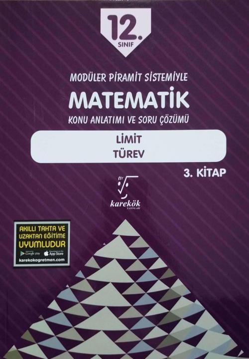 Karekök Eğitim Yayınları 12. Sınıf Matematik Limit-Türev Konu Anlatımı ve Soru Çözümü 3. Kitap DK35