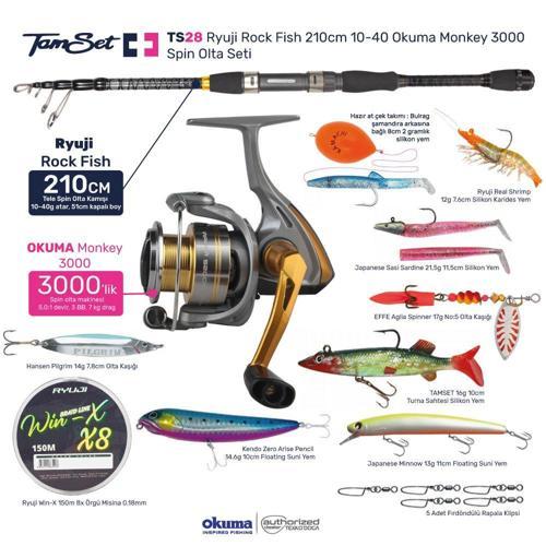 Monkey 3000 Rock Fish 210cm Spin Olta Takımı Seti TS28