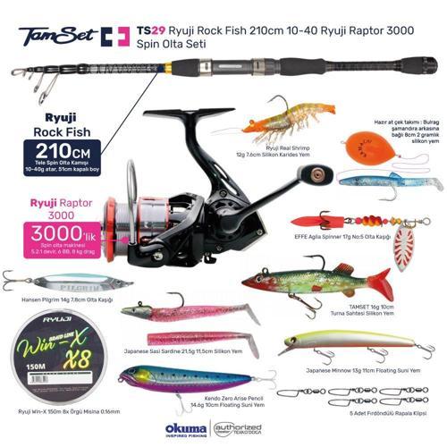 Raptor 3000 Rock Fish 210cm Spin Olta Takımı Seti TS29