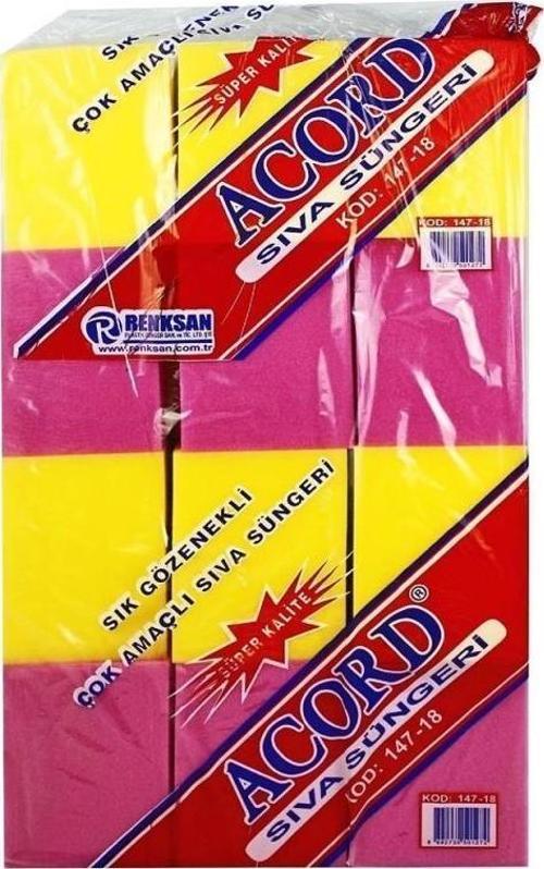 Sıva Süngeri Renkli 24 lü Paket