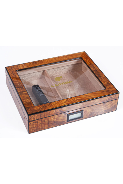 Kahverengi Desenli Sedir Humidor Puro Kutusu