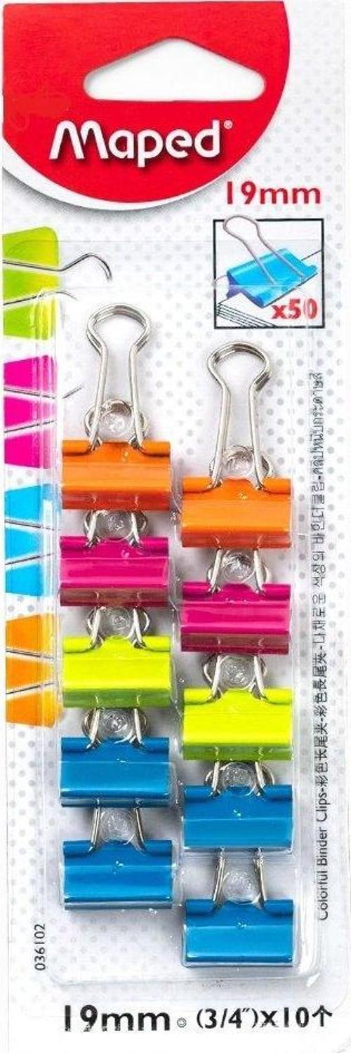 19 Mm Renkli Kıskaç Klips 10 Lu 036102AA