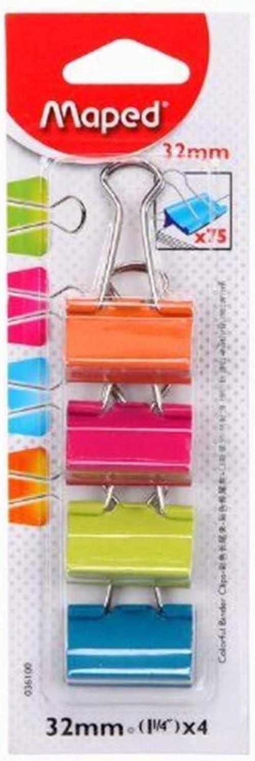 32Mm Renkli Kıskaç Klips 4 Lü 036100AA