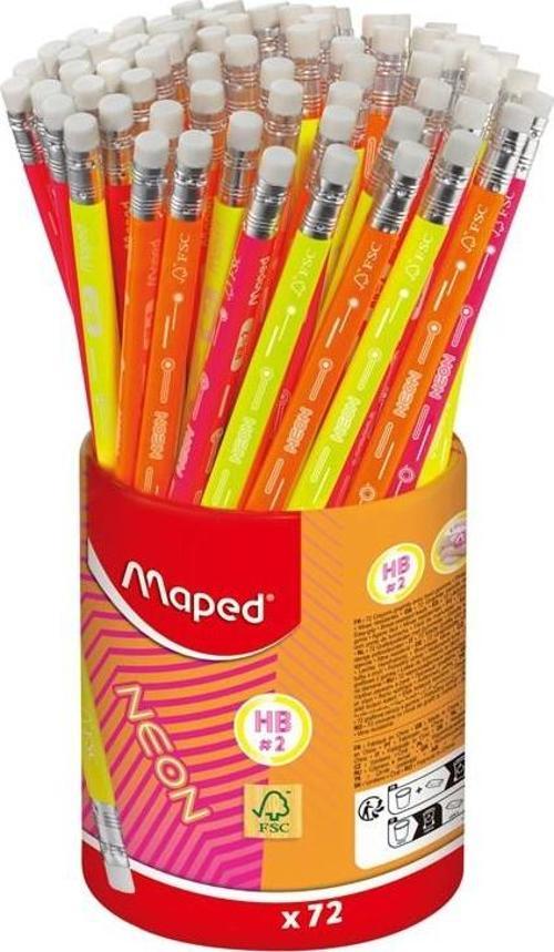 Black Pep'S Neon Silgili Kurşun Kalem HB 72'Li Kavanoz 853789FC