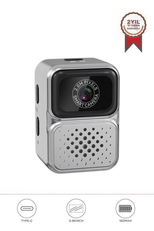 CMR-36 Gümüş Mini Anahtarlık Dijital 480P Video Fotoğraf Makinesi Kamera