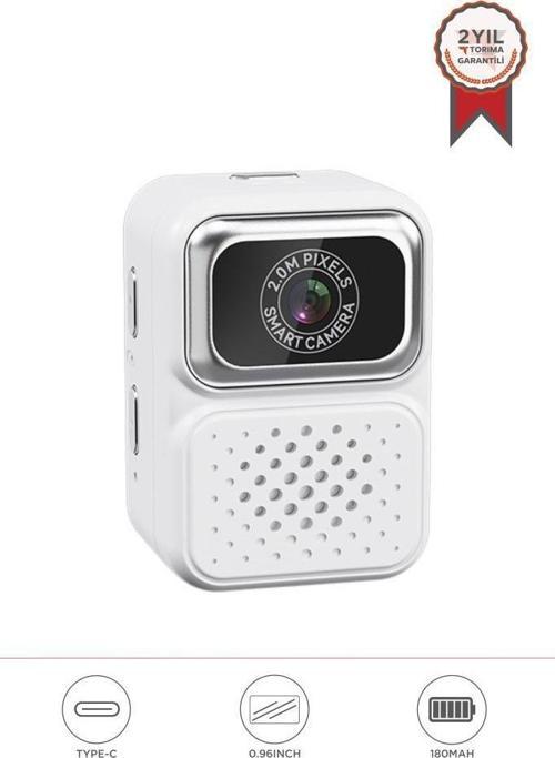CMR-36 Beyaz Mini Anahtarlık Dijital 480P Video Fotoğraf Makinesi Kamera