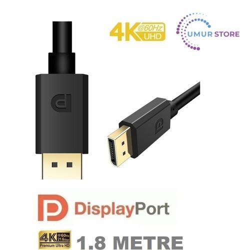4K Displayport Dp Kablo 280hz/fullhd 165hz/2k 60hz/4k 30hz/5k Ultra Hd 4K V1.2 1.8metre