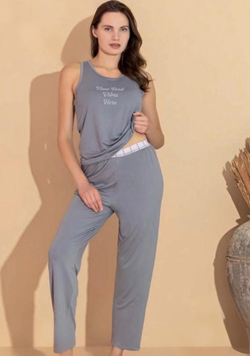 Boyraz 20609 Kadın Milan Kumaş Atlet Pijama Takımı