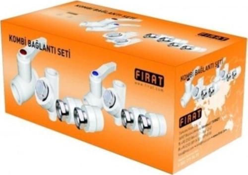 Banyo Tesisatı Kombi Seti Döner Başlı Rakorlu / 8'Li Kutu (1Adet)