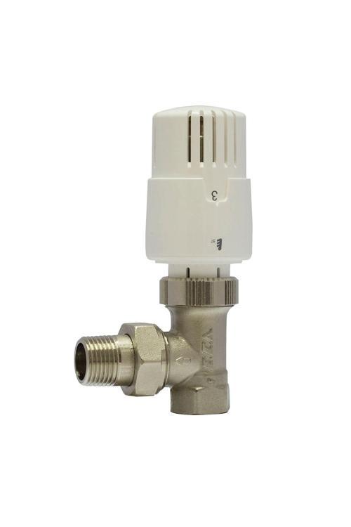 Banyo Tesisatı 1/2'' Köşe Termostatik Radyatör Vanası Valf 602120755 Panel Radyatör Isı Kontrol Vanası