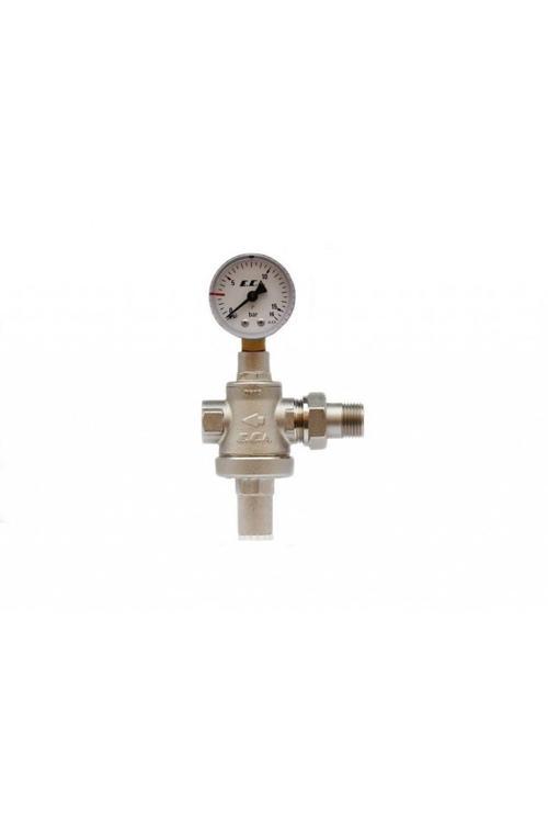 Banyo Tesisatı E.C.A 3/4 Manometreli Basınç Düşürücü Valf İç Vida X Rakorlu 602111008