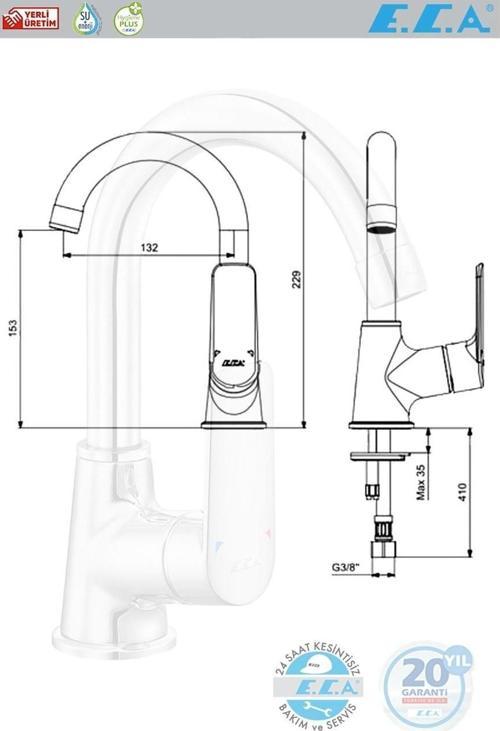 LİA LAVABO BATARYASI ( Kuğu ) 102188887 20 YIL GARANTİ