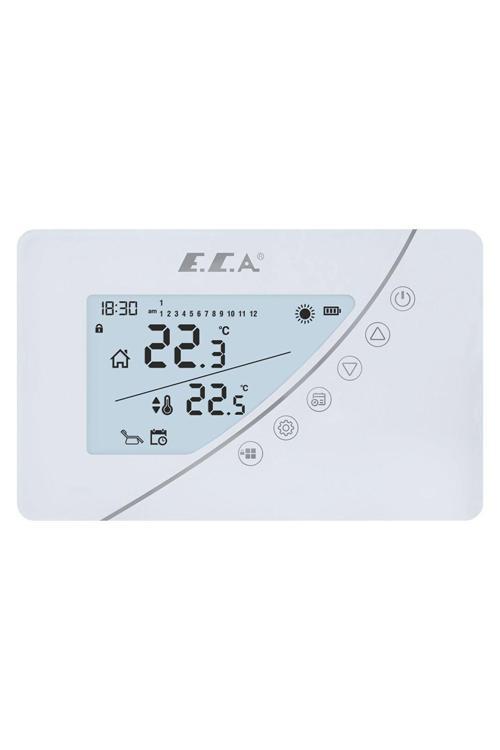 Oda Termostatı E.C.A Poly Touch 400W Programlanabilir Kablosuz Oda Termostatı