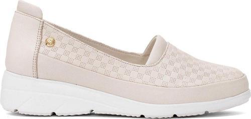 D25Ya-3240 Kadın Hakiki Deri Casual Ayakkabı Krem