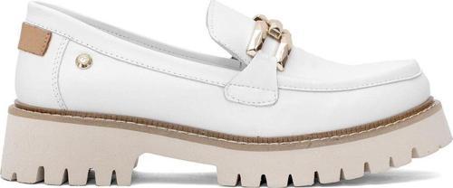 D25Ya-3695 Kadın Hakiki Deri Casual Ayakkabı Beyaz