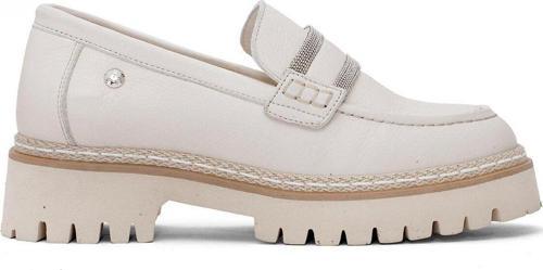 D25Ya-3705 Kadın Hakiki Deri Casual Ayakkabı Krem