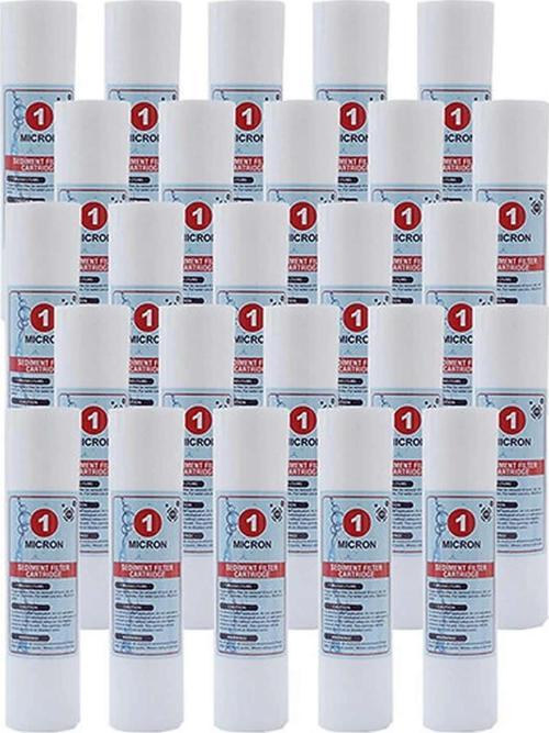 Su Arıtma Cihazı Aksesuarı Su Arıtma Cihazı 10 İnc 1 Mikron Sediment Spun Filtre (25 Adet)