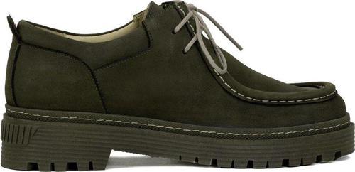 Elit Vvs24161N Kadın Nubuk Hakiki Deri Casual Ayakkabı Yeşil